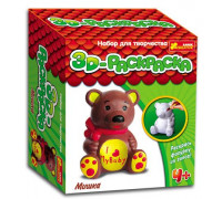 Набор для творчества "3D-раскраска Мишка" 15100102Р