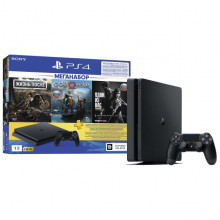 Игровая консоль Sony PlayStation 4 (PS4) 1TB Slim Black, 3 игры: DG/GOW/TLOU+ 3 месяца PS719350002
