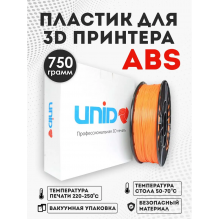 Катушка UNID ABS пластика 750гр. (оранжевый) ABS1-6 Катушка UNID ABS пластика 750гр. (оранжевый) ABS1-6