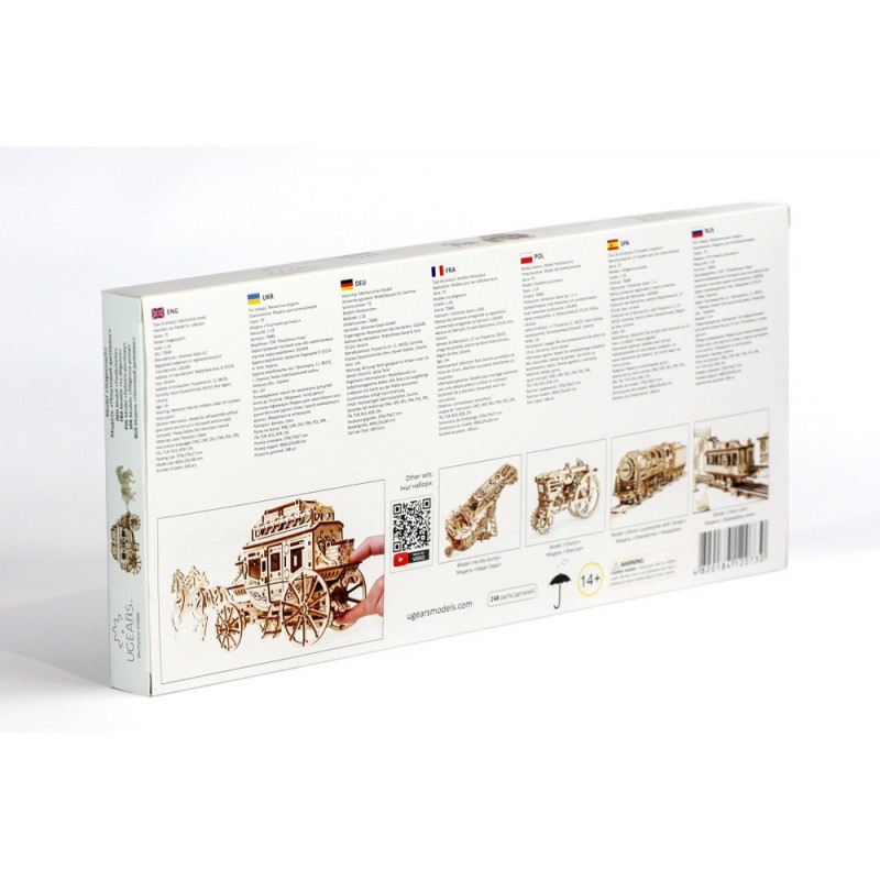 Ugears Конструктор 3D пазл Почтовый дилижанс  70045