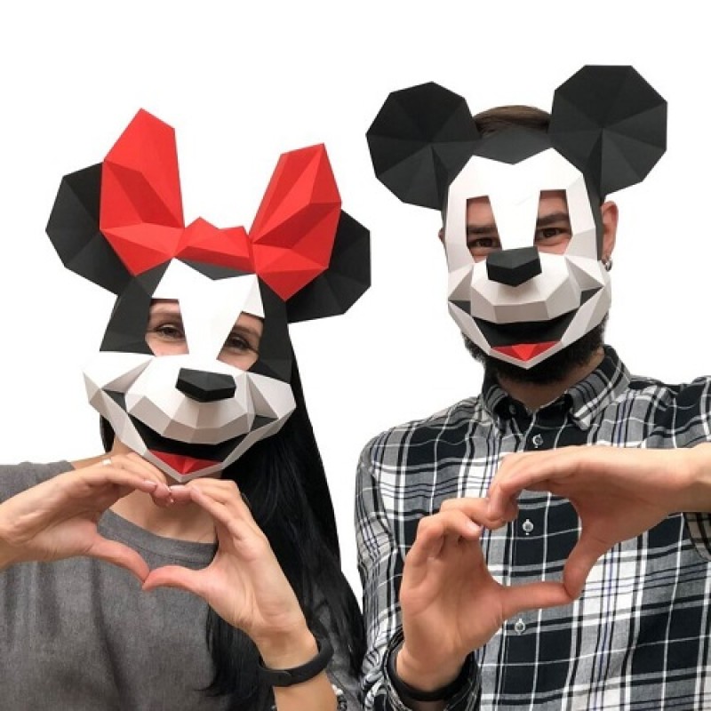 3D-конструктор МАСКА МИННИ МАУС для фотосессий PP-3MIN-2BW PAPERRAZ