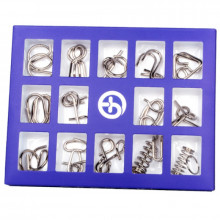 Набор металлических головоломок Butebuy 15 синий ST15403