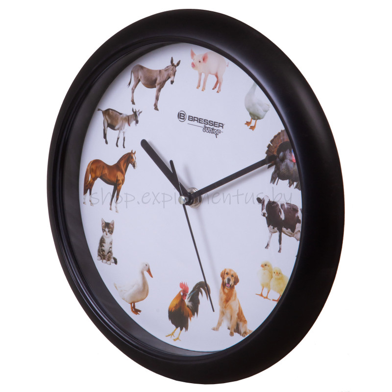 Часы настенные Junior, 25 см, с животными 75315 Bresser