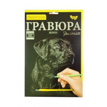 Гравюра А4 "Собака", золото А4-02-03 Danko Toys