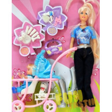 Кукла с коляской 20958 Defa