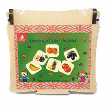 Развивающая деревянная игрушка "Найди пару" (мемори овощи, фрукты) DNP1 Мастер Вуд