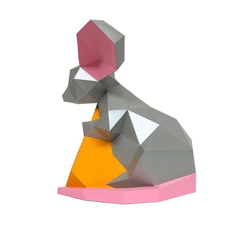 3D-конструктор Оригами фигура "Мышка с сыром" PP-2MOU-3SKP PAPERRAZ