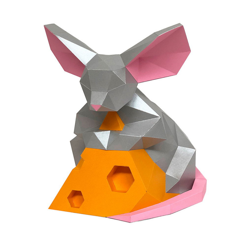 3D-конструктор Оригами фигура "Мышка с сыром" PP-2MOU-3SKP PAPERRAZ