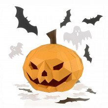 3D-конструктор Оригами фигура "Тыква и Компания" PP-2PMP-OBW PAPERRAZ