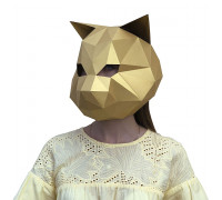 3D-конструктор МАСКА КОШКА (золотая) для фотосессий PP-3KOT-GLD PAPERRAZ