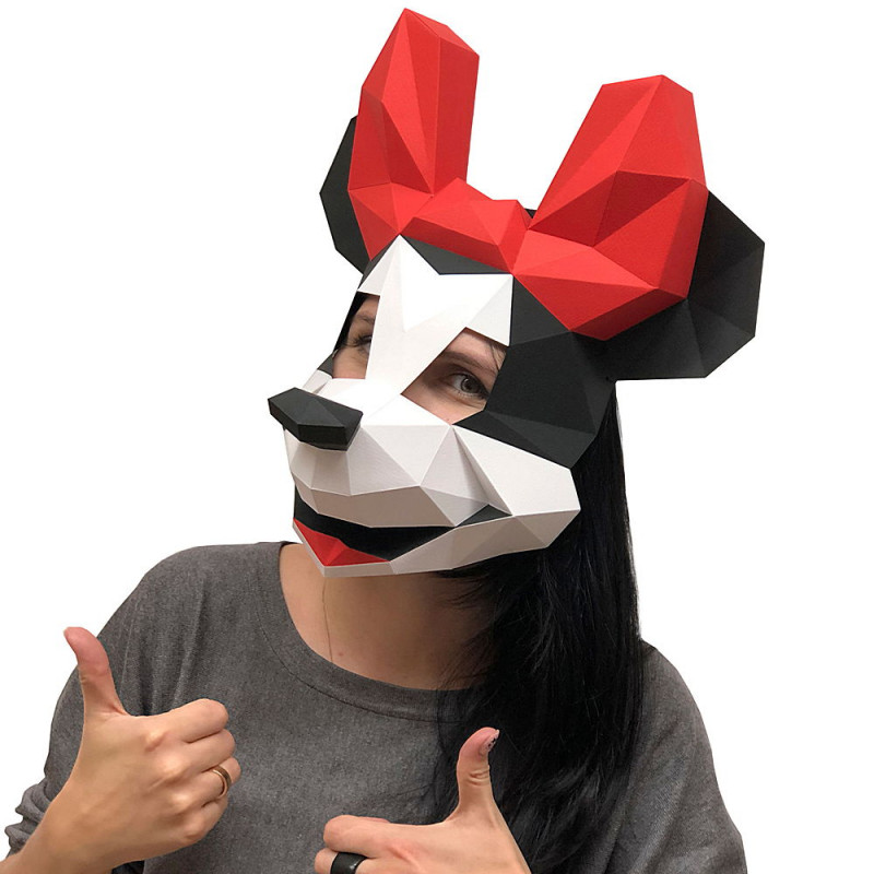 3D-конструктор МАСКА МИННИ МАУС для фотосессий PP-3MIN-2BW PAPERRAZ