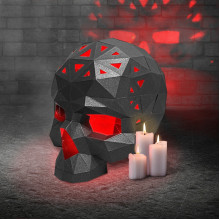 3D-конструктор Оригами фигура "ЧЕРЕП (LED-свет)" PP-5SKL-BLA PAPERRAZ