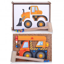 Конструктор "Веселые гвоздики. Строительная техника" 118101 WoodLandToys