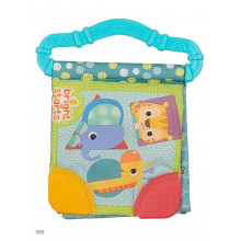 Развивающая книжка с прорезывателем "Веселые зверюшки", цвет:голубой 8475-1