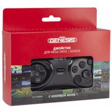 Retro Genesis. Проводной контроллер 16-Bit С кнопкой MODE для Mega Drive / Retro Genesis (ACSg11) 6958201611607