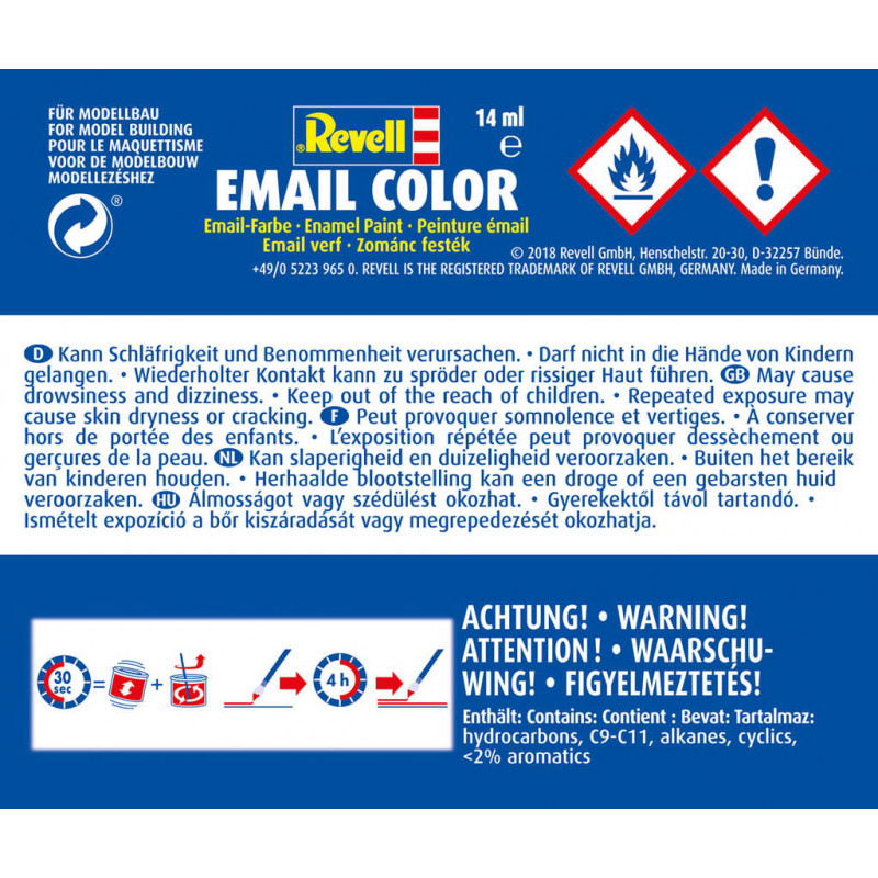 Краска эмалевая "Email Color", светящаяся оранжевая, матовая, 14 мл 32125