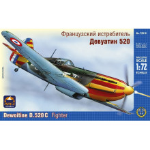 Французский истребитель Девуатин D.520 C (1:72) AK 72016 Ark models
