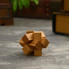 Головоломка из дерева "Квадрат" 6 частей 5,5х5,5х5,5 см 5013825