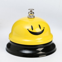 Звонок настольный "Смайл", 6 х 7.5 см, желтый 1045935 Иу Йоуда Импорт энд Экспорт Ко., ЛТД