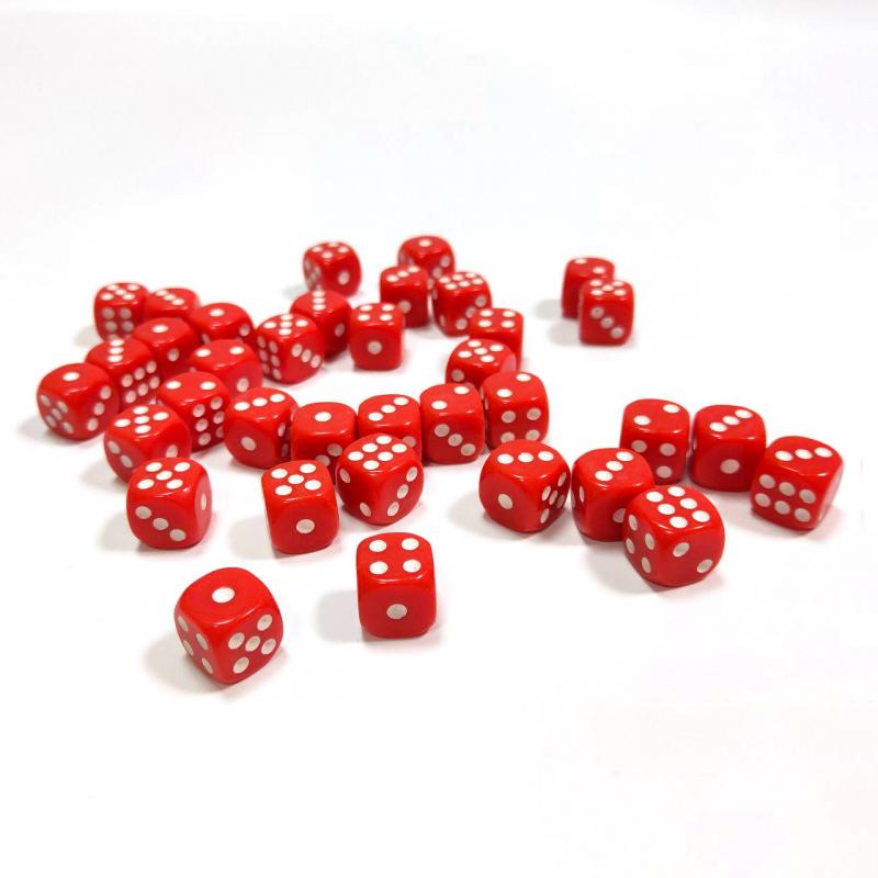 Набор красных игровых кубиков «36D6» 1135