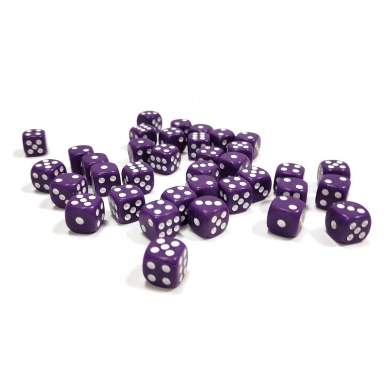 Набор фиолетовых игровых кубиков «36D6» 1138