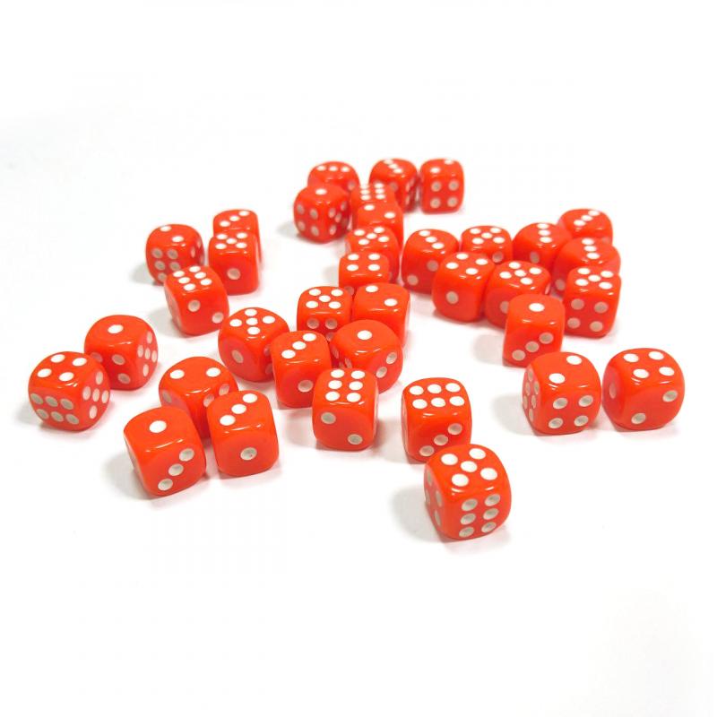 Набор оранжевых игровых кубиков «36D6» 1140