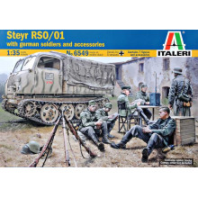 Сборная модель Полногусеничный многоцелевой тягач STEYR RSO/01 с фигурками немецких солдат (1:35) 6549 Italeri Сборная модель Полногусеничный многоцелевой тягач STEYR RSO/01 с фигурками немецких солдат (1:35) 6549 Italeri
