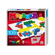 Пластмассовая мозаика для детей, 100 элементов, 2 поля 00979 Десятое королевство