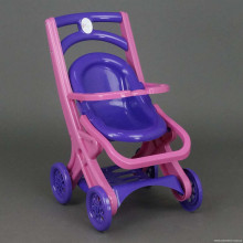 Коляска для кукол прогулочная, розово-фиолетовая 0122/02 Doloni