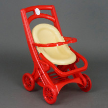 Коляска для кукол прогулочная, молочно-малиновая 0122/03 Doloni