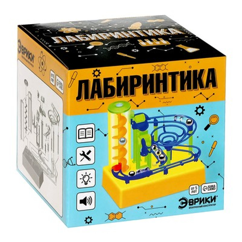 Конструктор электронный «Лабиринтика», световые и звуковые эффекты, 20 деталей 1544725 Эврики