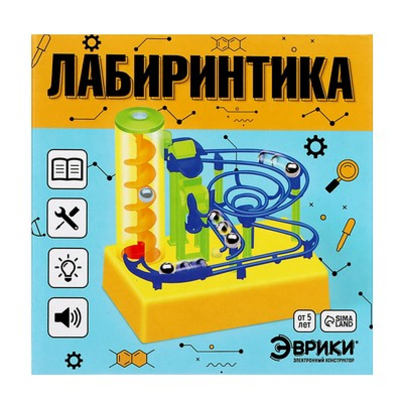 Конструктор электронный «Лабиринтика», световые и звуковые эффекты, 20 деталей 1544725 Эврики