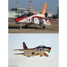 Сборная модель: японского учебно-тренировочного самолета Kawasaki T-4 JASDF 60th An. Combo 1:72 02142 Hasegawa