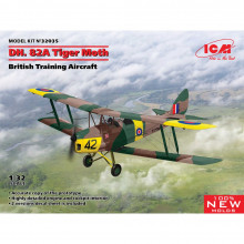 Сборная модель: DH. 82A Tiger Moth, Британский учебный самолет 1:32 ICM 32035 ICM