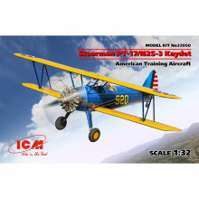 Сборная модель: Stearman PT-17/N2S-3 Kaydet , Американский учебный самолет 1:32 ICM 32050 ICM