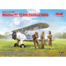 Сборная модель: Самолет Boeing-Stearman PT-17 с американскими кадетами 1:32 ICM 32051 ICM