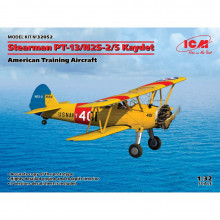 Сборная модель: Stearman PT-13 / N2S-2/5 Kaydet, американский учебно-тренировочный самолет 1:32 ICM 32052 ICM