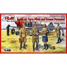 Сборная модель: Пилоты и техники ВВС СССР WWII 1:48 ICM 48084 ICM