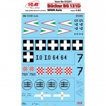 Сборная модель: Декаль Bücker Bü 131D 1:32 D3201 ICM