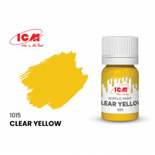 Краска Желтый полупрозрачный (Clear yellow) (12мл) C1015 ICM