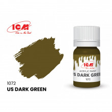 Краска Американский темно-зеленый (US dark green) (12мл) C1072 ICM