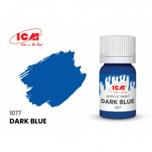 Краска Темно-синий (Dark blue) (12мл) C1077 ICM