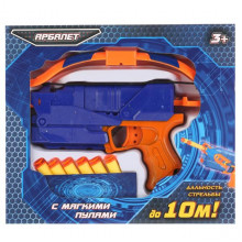 АРБАЛЕТ С МЯГКИМИ ПУЛЯМИ НА ПРИСОСКАХ 30*26*4,5СМ B1354526-R Играем вместе