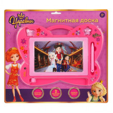 Доска д/рис. Царевны ч/б. трафарет, 2 штампа, магнитный карандаш, 28*20см Играем вместе HS105-R1 Играем вместе