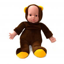 Пупс в коричневой пижаме (28 см) 2093-1 HYQ