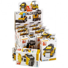 КОНСТРУКТОР ПЛАСТ. СТРОИТ. ТЕХНИКА, В АССОРТ. В КОР. В ДИСПЛЕЕ 16*11*5СМ УП-8ШТ M38-B0592 Ника