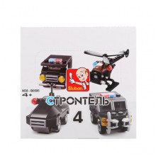 КОНСТРУКТОР ПЛАСТ. ТЕХНИКА ПОЛИЦИЯ, В АССОРТ. В КОР. В ДИСПЛЕЕ (РУСС. УП.) M38-B0595 Ника