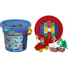 Конструктор Строитель Макси-84 (в ведре) 37213 Полесье