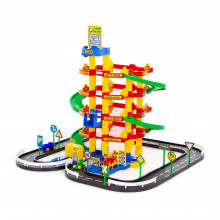 Паркинг 5-уровневый с дорогой и автомобилями (в коробке) 38104 Полесье