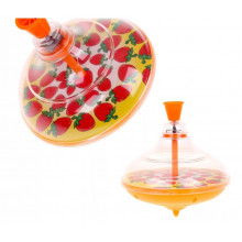 Юла прозрачная "Клубника", 14 см 0202 QUNXING TOYS